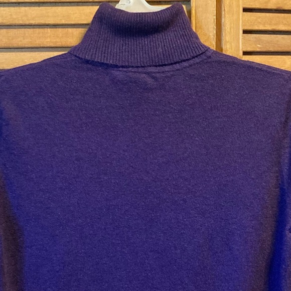 August Silk Eggplant Turtleneck Sweater - Picture 8 of 8